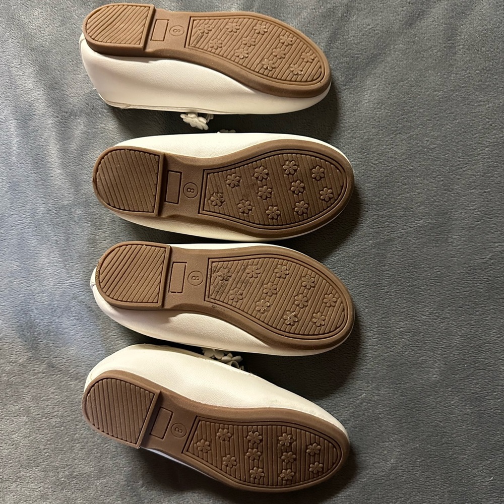 Jumping Beans White Dress Shoes with Floral Strap - Picture 3 of 3